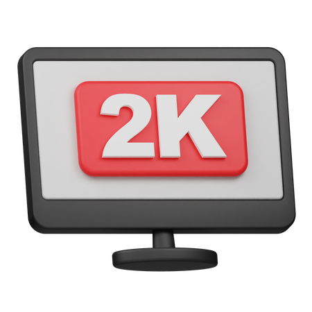 2k Auflösung  3D Icon