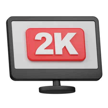 2k Auflösung  3D Icon