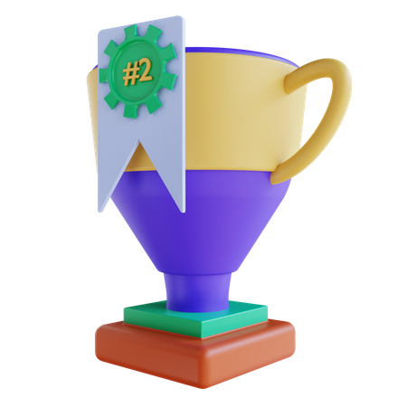 2nd Position Award  3D Icon
