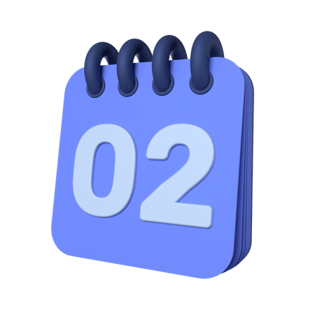 2th Calendar  3D Icon