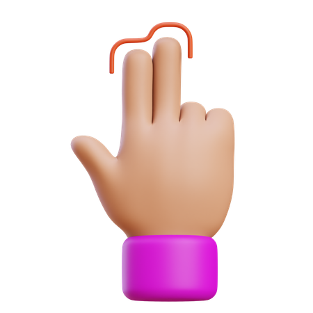 2x Tap Hand Gesture  3D Icon