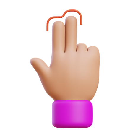 2x Tippen mit der Hand  3D Icon