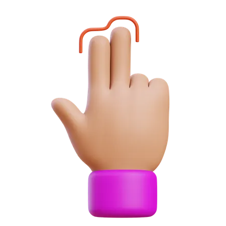 2x Tippen mit der Hand  3D Icon