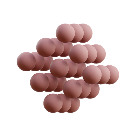 3 auf 3 Kugeln erhöht  3D Illustration