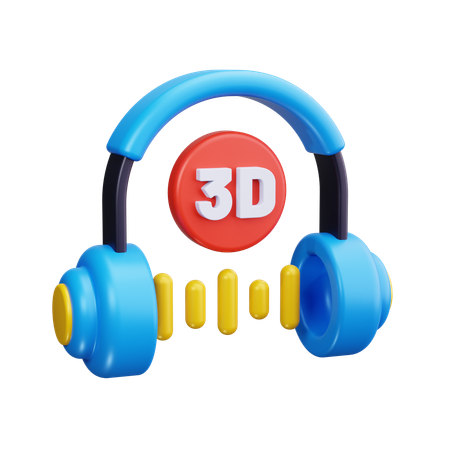 3 D Audio  3D Icon