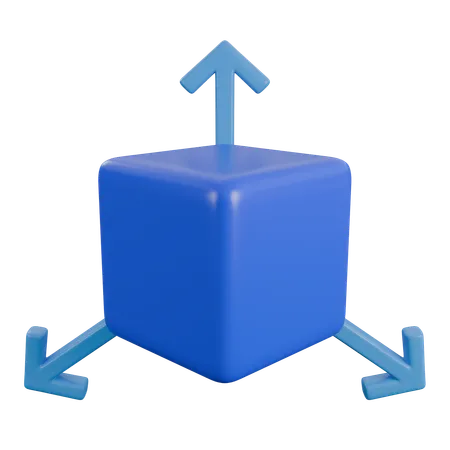 3 D Illustration Of 3 D Box Dimensions 3 D Elements Rendering It Can Be Used For Any Purpose 3D Icon