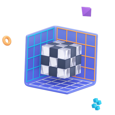 3 D Cube  3D Icon