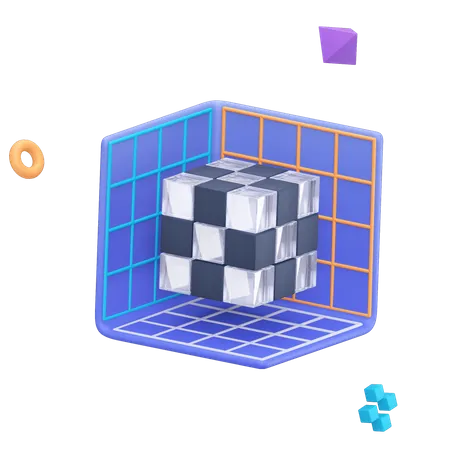 3 D Cube  3D Icon