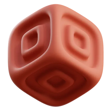 3 D Cube Abstract Shape  3D Icon