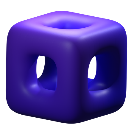 3 D Cube Shape  3D Illustration