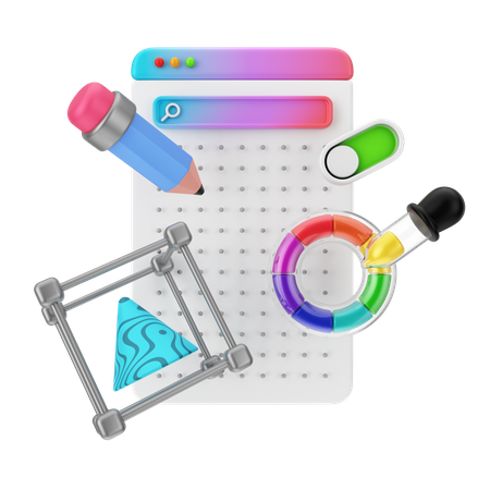 3 D Design Tool  3D Icon