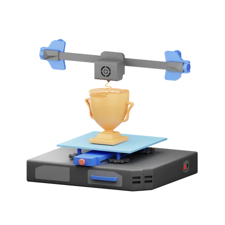 3D-Drucker drucken  3D Illustration