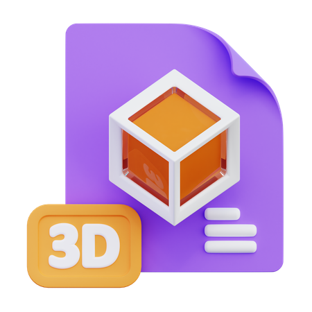 3 D File  3D Icon