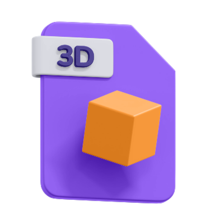 3 D File  3D Icon