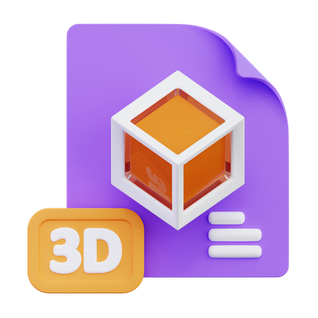 3 D File  3D Icon