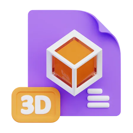 3 D File  3D Icon