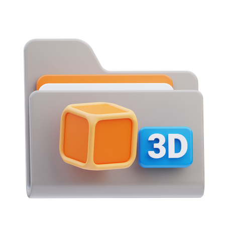 3 D Files Folder  3D Icon