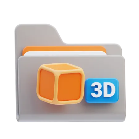 3 D Files Folder  3D Icon