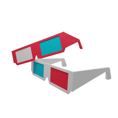 3D-Filmbrille  3D Illustration