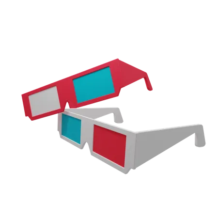 3D-Filmbrille  3D Illustration