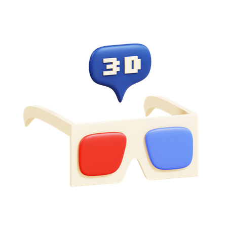 3 D Glasses  3D Icon