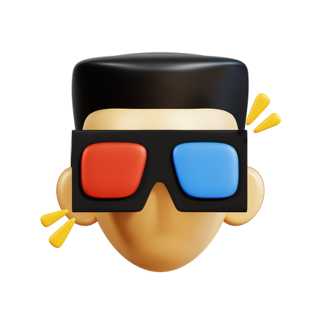 3 D Glasses  3D Icon