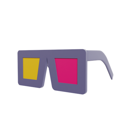 3 D Glasses  3D Icon