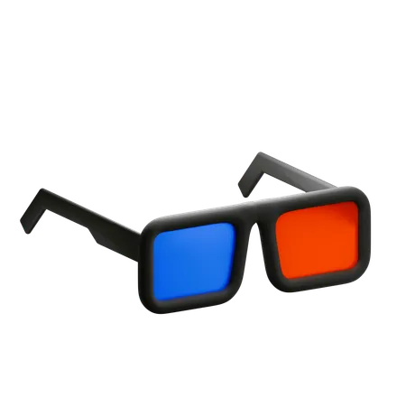 3 D Glasses  3D Icon