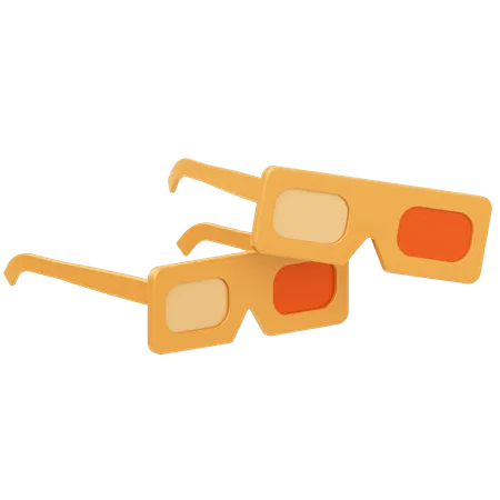 3 D Glasses  3D Illustration