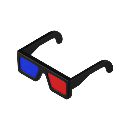 Glasses For Watching Movies With 3 D Effects 3D Illustration