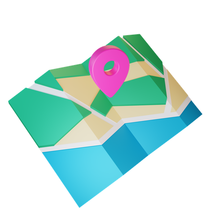 3D-Kartenstandortsymbol  3D Illustration