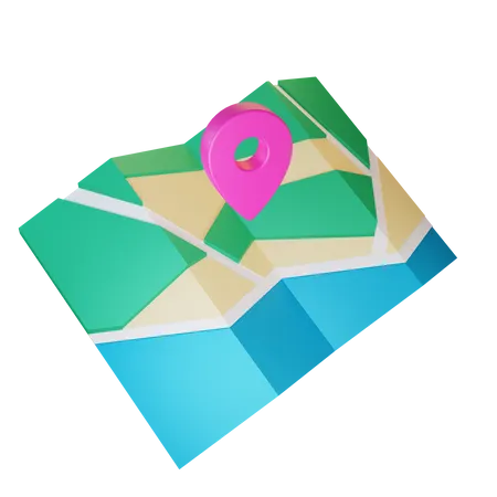 3D-Kartenstandortsymbol  3D Illustration