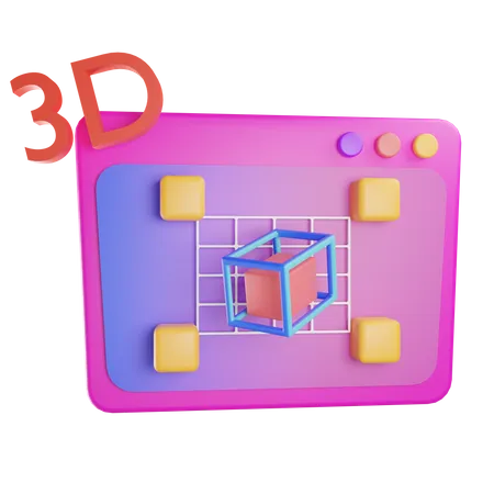 3 D Modeling  3D Icon