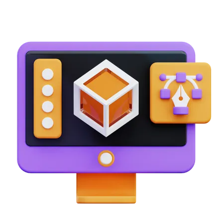 3 D Modelling  3D Icon