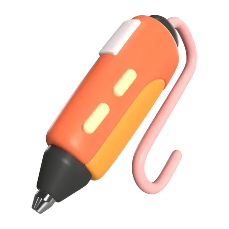 This Is 3 D Pen 3 D Render Illustration Icon It Comes As A High Resolution PNG File Isolated On A Transparent Background The Available 3 D Model File Formats Include BLEND OBJ FBX And GLTF 3D Icon