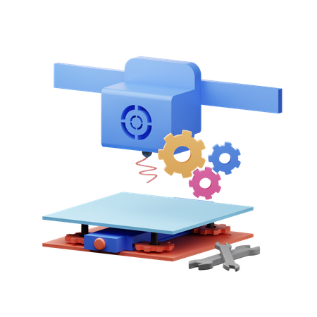 3 D Printer Setting  3D Icon