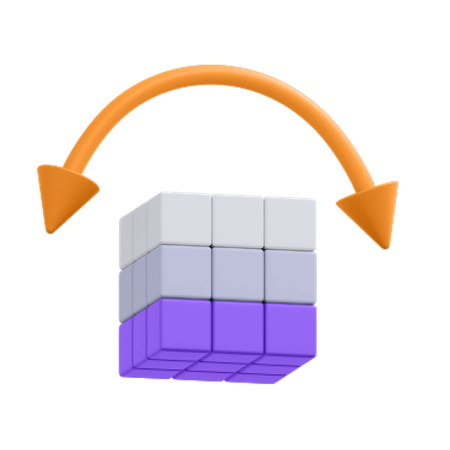 3 D Rotate  3D Icon