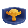3d object viewport 3d logo
