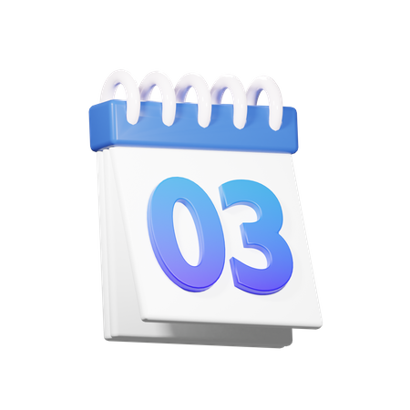 3 Date 3D Icon