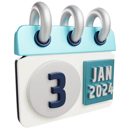 3 de enero de 2024  3D Icon