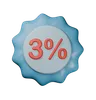 3% Discount Badge