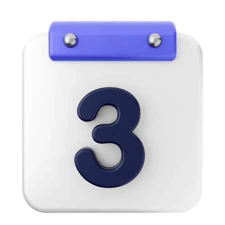 3ème Calendrier  3D Icon