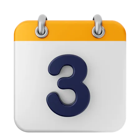 3ème Calendrier  3D Icon