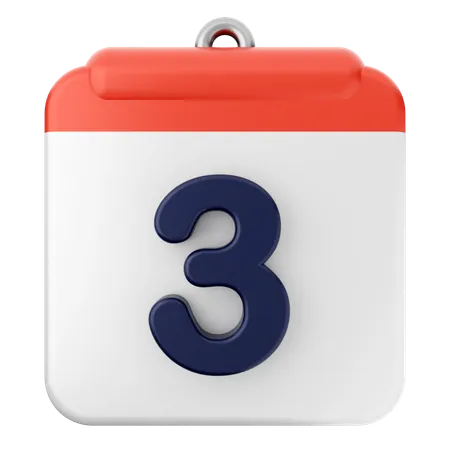 3ème Calendrier  3D Icon