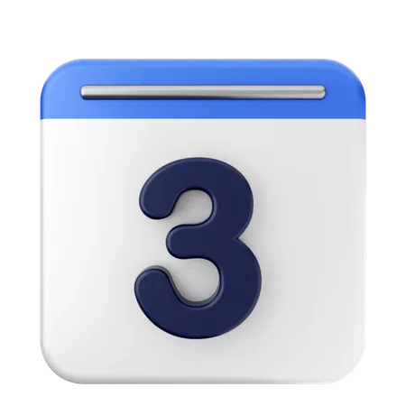 3ème Calendrier  3D Icon