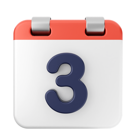 3ème Calendrier  3D Icon