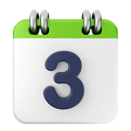 3ème Calendrier  3D Icon