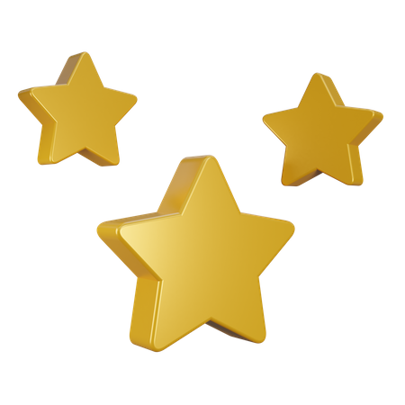 3 estrellas  3D Icon