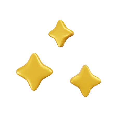 3 étoiles  3D Icon