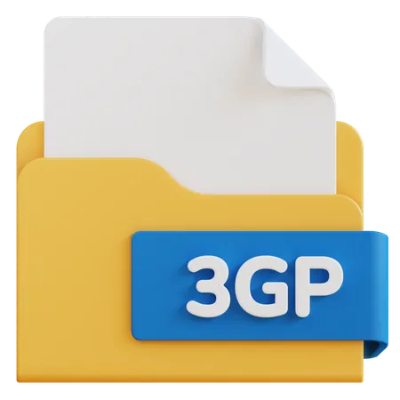3 D 3 Gp File Extension Folder 3D Icon